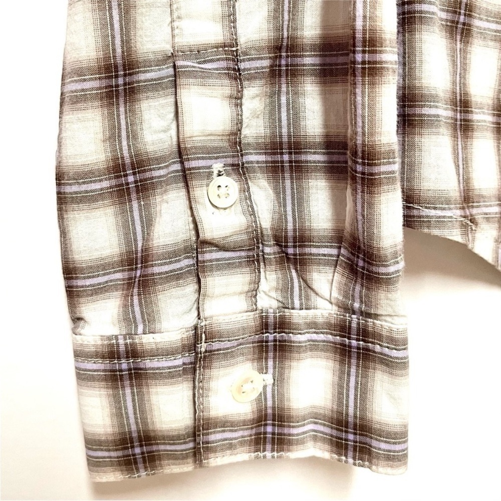James Perse Tomboy Plaid Button Down Shirt - Size 3 - Picture 4 of 8